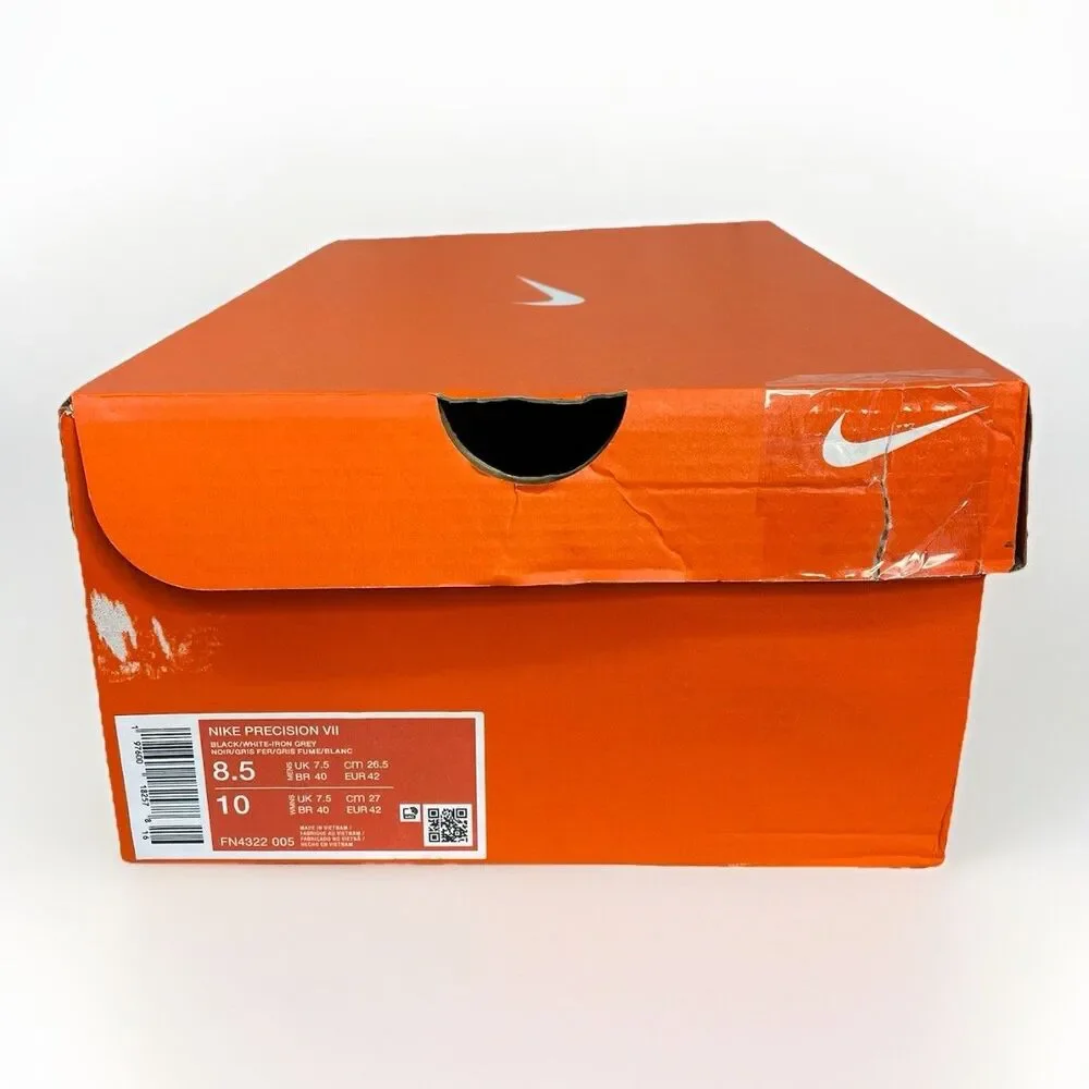 Nike Precision 7 Men 8.5 Women 10 FN4322-005 Basketball Shoes Black Gray White